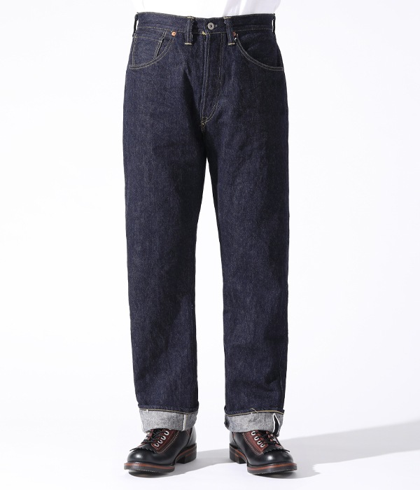 Lot No. SC49009 / SUGAR CANE Super Denim Collectibles #09 13.5oz. BLUE DENIM WAIST OVERALLS S1943 MODEL