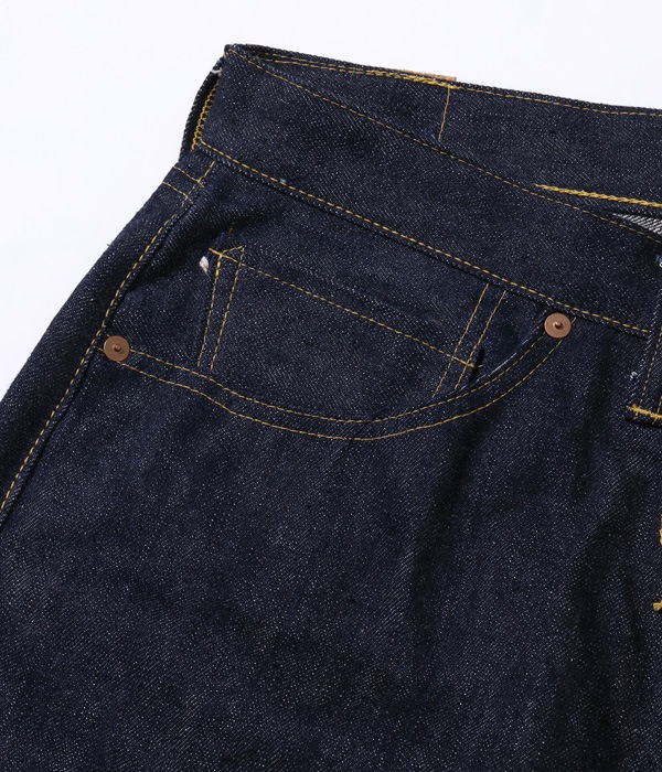 Lot No. SC49009 / SUGAR CANE Super Denim Collectibles #09 13.5oz. BLUE DENIM WAIST OVERALLS S1943 MODEL