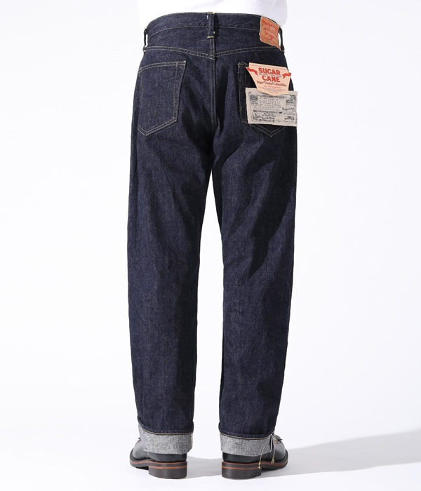 Lot No. SC49009 / SUGAR CANE Super Denim Collectibles #09 13.5oz. BLUE DENIM WAIST OVERALLS S1943 MODEL