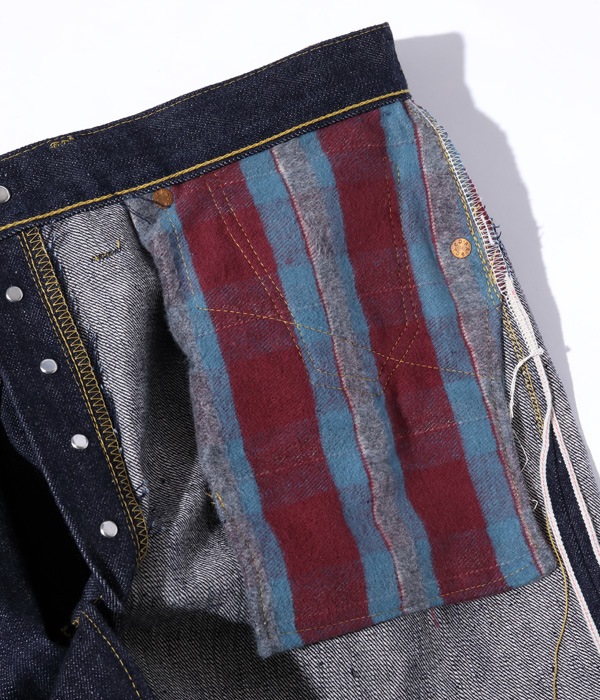 Lot No. SC49009 / SUGAR CANE Super Denim Collectibles #09 13.5oz. BLUE DENIM WAIST OVERALLS S1943 MODEL