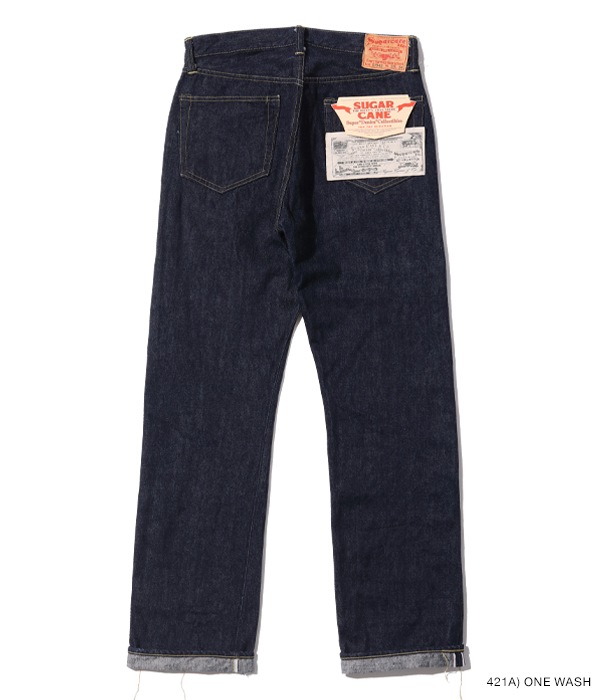 Lot No. SC49009 / SUGAR CANE Super Denim Collectibles #09 13.5oz. BLUE DENIM WAIST OVERALLS S1943 MODEL