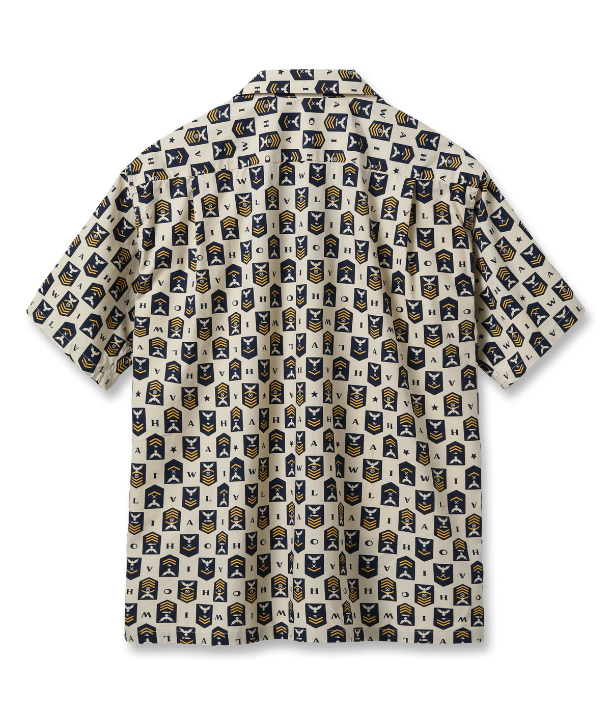 Lot No. SS39697 / COTTON BROAD HAWAIIAN SHIRT ��NAVY'S CHEVRON��