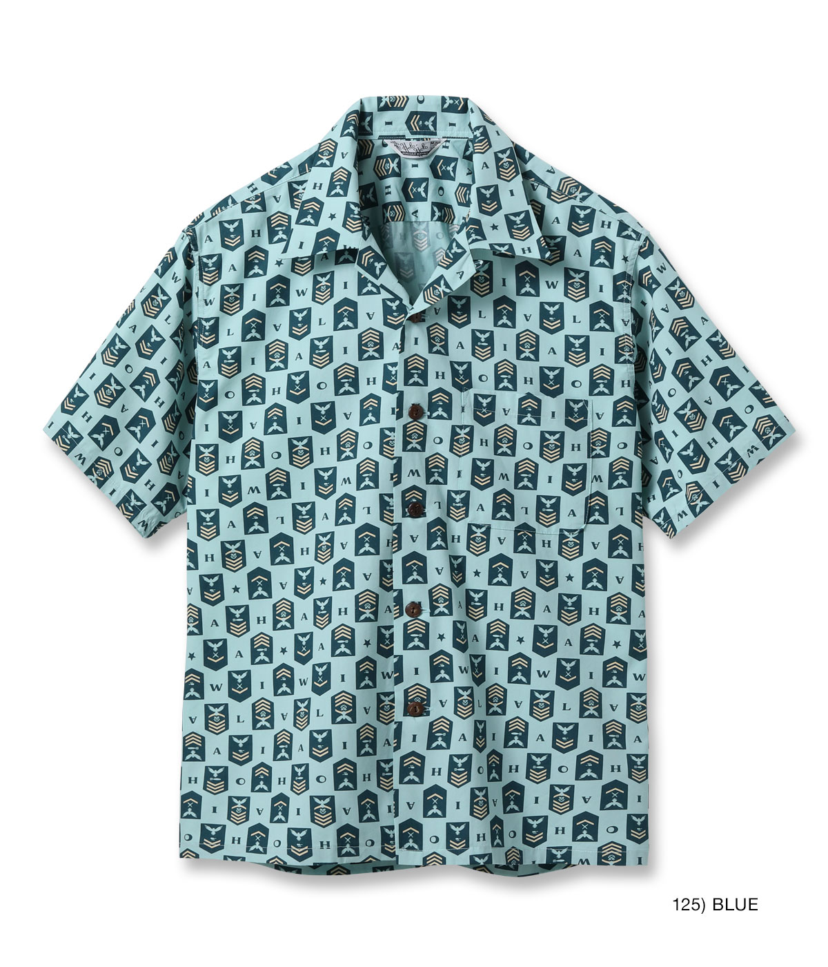 Lot No. SS39697 / COTTON BROAD HAWAIIAN SHIRT ��NAVY'S CHEVRON��