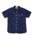 Lot No. SC38702 / FICTION ROMANCE 4.5oz. INDIGO "CASINO STRIPE" WORK SHIRT (SHORT SLEEVE)