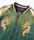 Lot No. TT14896-145 / Mid 1950s Style Acetate Souvenir Jacket ��DUELLING DRAGONS�� �� ��WHITE TIGER�� (AGING MODEL)
