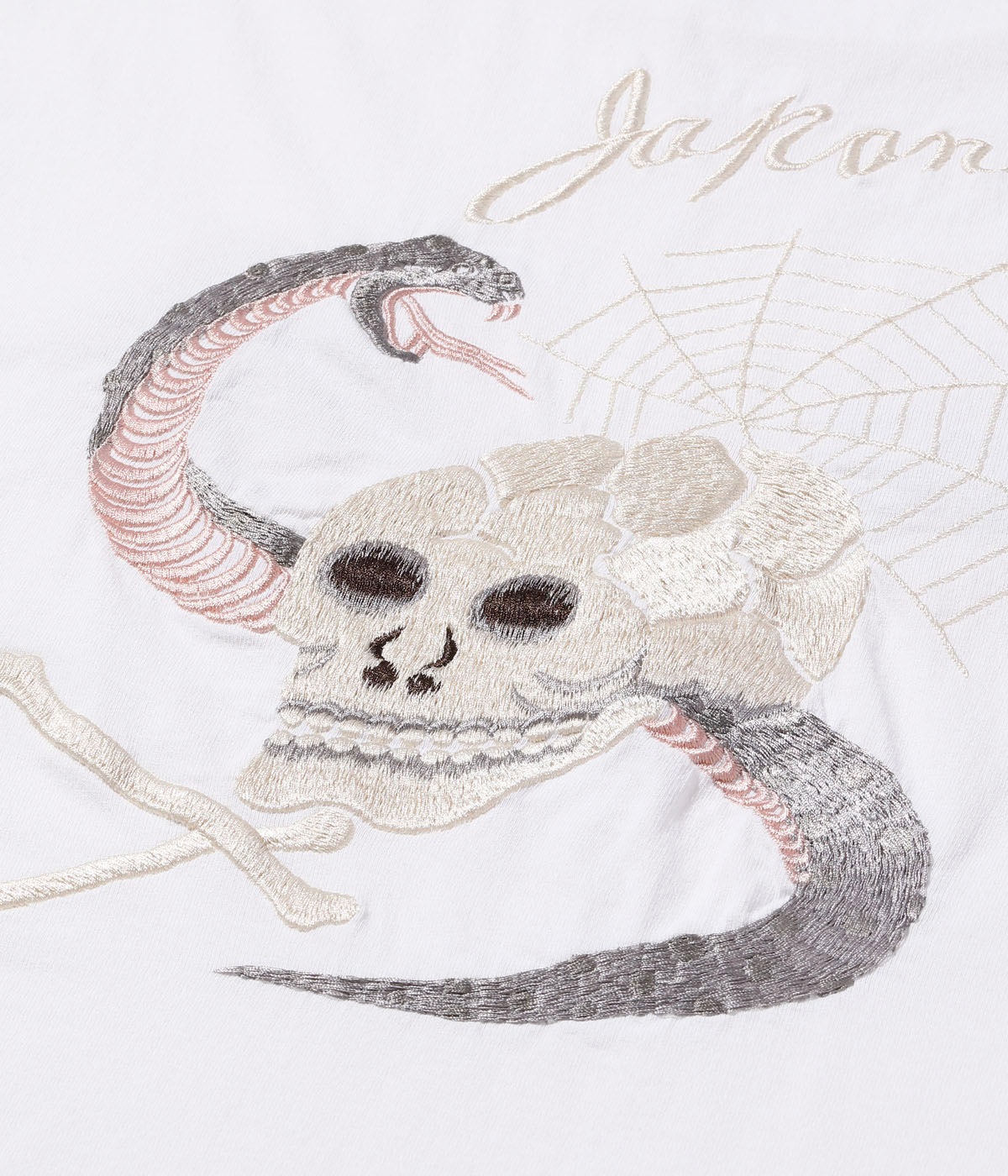 Lot No. TT79393 / SUKA POCKET T-SHIRT EMBROIDERED SKULL & SNAKE