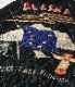Lot No. TT15544-128 / Late 1950s Style Velveteen Souvenir Jacket MOUNTAIN GOAT  ALASKAN FLAG