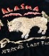 Lot No. TT15544-128 / Late 1950s Style Velveteen Souvenir Jacket MOUNTAIN GOAT  ALASKAN FLAG