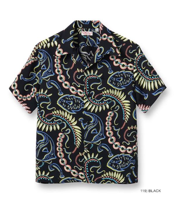 Lot No. SS38811 / RAYON HAWAIIAN SHIRT ��PARADISE PICTOGRAPH��