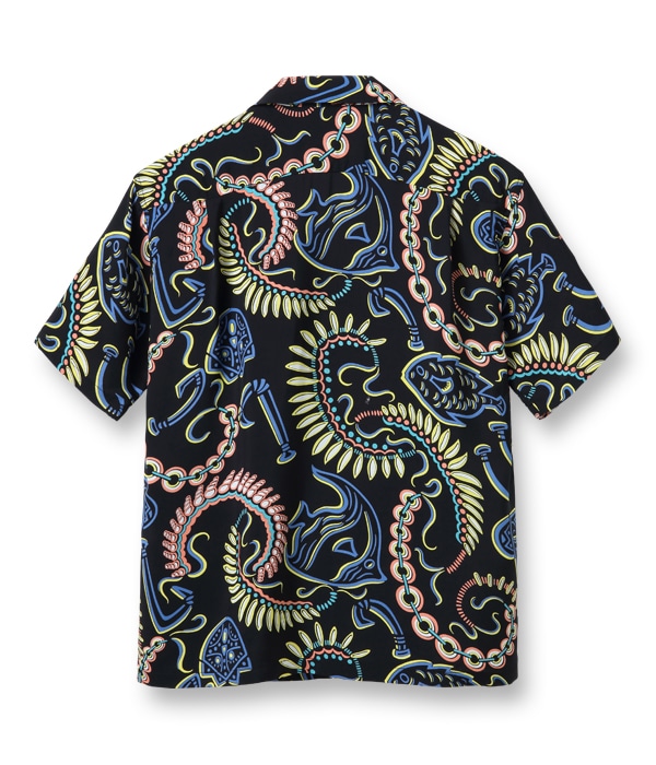 Lot No. SS38811 / RAYON HAWAIIAN SHIRT ��PARADISE PICTOGRAPH��