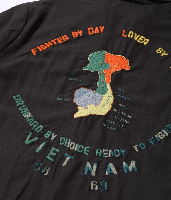 Lot No. TT15395-119 / Late 1960s Style Cotton Rayon Vietnam Jacket ��VIETNAM MAP�� (AGING MODEL)