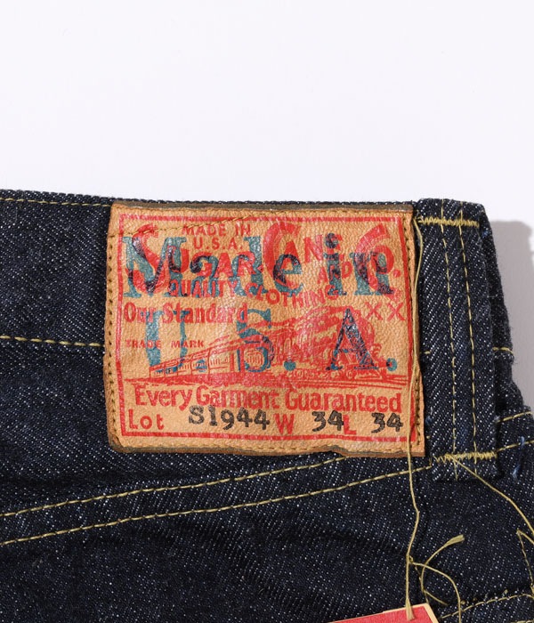 Lot No. SC41944US / SUGAR CANE Made in USA 13oz. BLUE DENIM WAIST OVERALLS S1944 MODEL