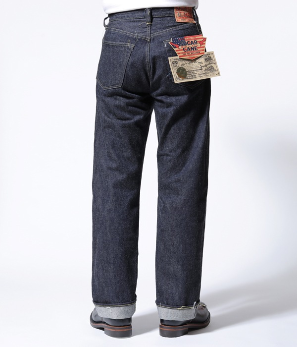 Lot No. SC41944US / SUGAR CANE Made in USA 13oz. BLUE DENIM WAIST OVERALLS S1944 MODEL