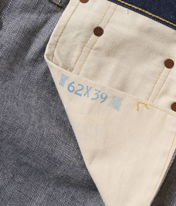 Lot No. SC49007 / SUGAR CANE Super ��Denim�� Collectibles #07 13.5oz. BLUE DENIM WAIST OVERALLS ��1946�� MODEL