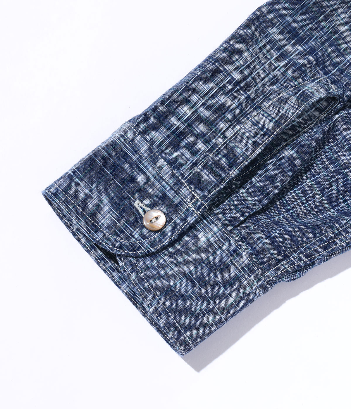 Lot No. SC29264 / FICTION ROMANCE 6.9oz. INDIGO KASURI WORK SHIRT
