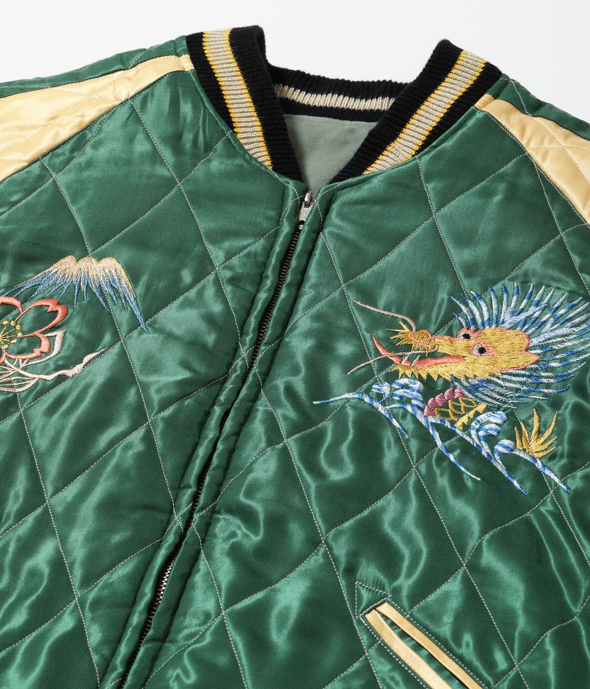 Lot No. TT15544-141 / Mid 1950s Style Velveteen Souvenir Jacket ��BLACK EAGLE�� �� ��JAPAN MAP��