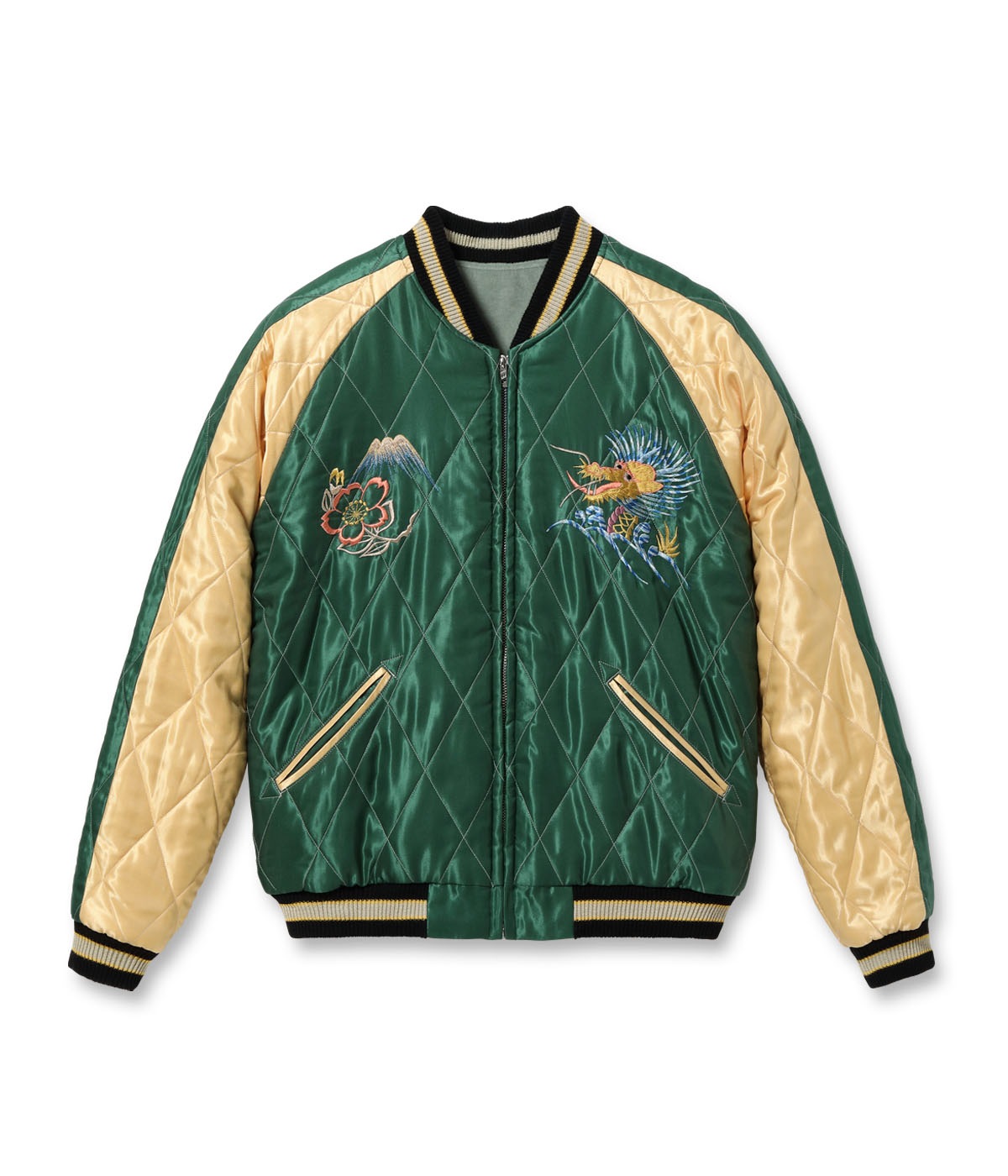 Lot No. TT15544-141 / Mid 1950s Style Velveteen Souvenir Jacket ��BLACK EAGLE�� �� ��JAPAN MAP��