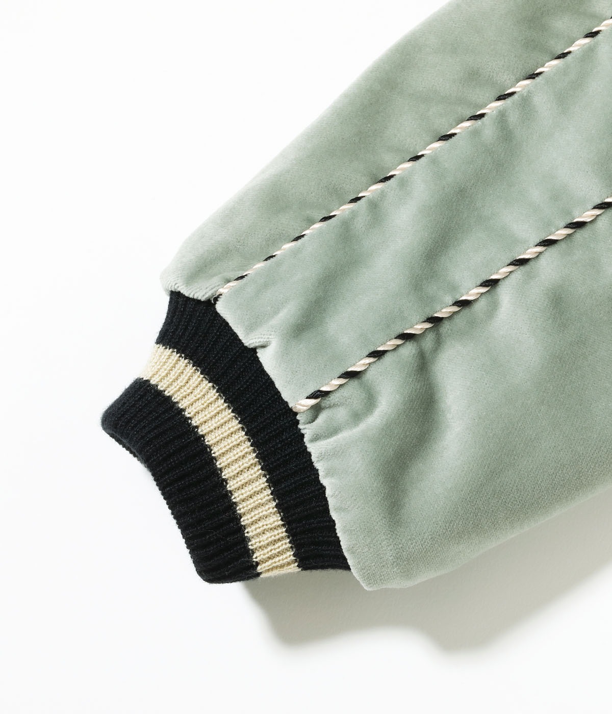 Lot No. TT15544-141 / Mid 1950s Style Velveteen Souvenir Jacket ��BLACK EAGLE�� �� ��JAPAN MAP��