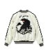 Lot No. TT15682-105 / Mid 1950s Style Acetate Souvenir Jacket BLACK TIGER  DUELLING DRAGONS