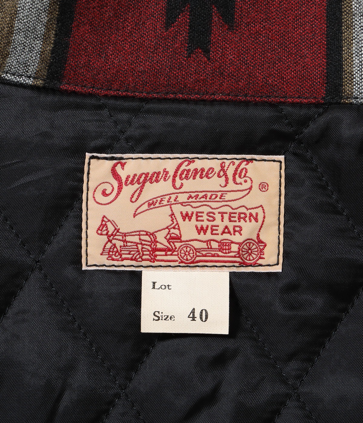 Lot No. SC15827 / NATIVE AMERICAN WOOL COTTON JACQUARD PADDED WORK COAT