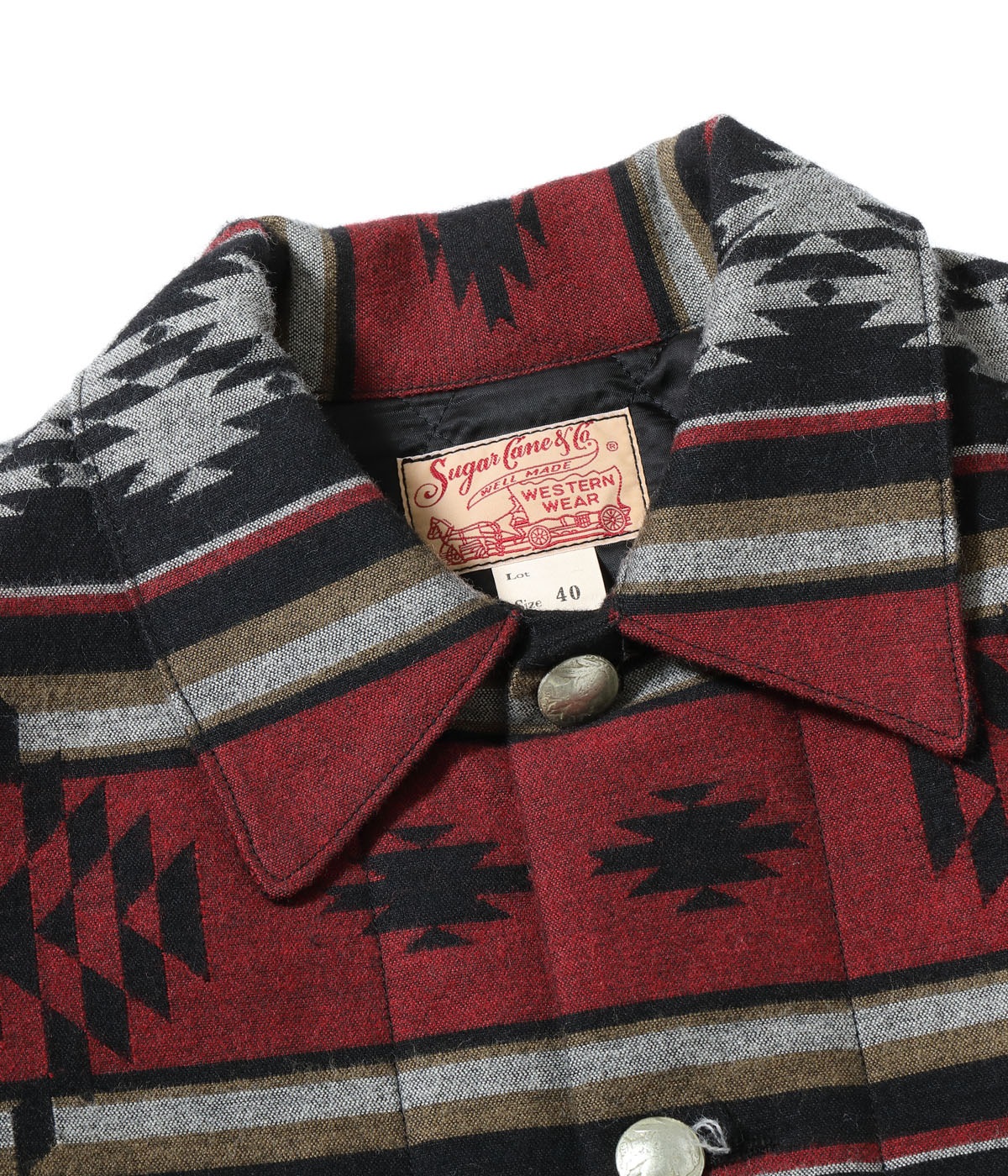 Lot No. SC15827 / NATIVE AMERICAN WOOL COTTON JACQUARD PADDED WORK COAT