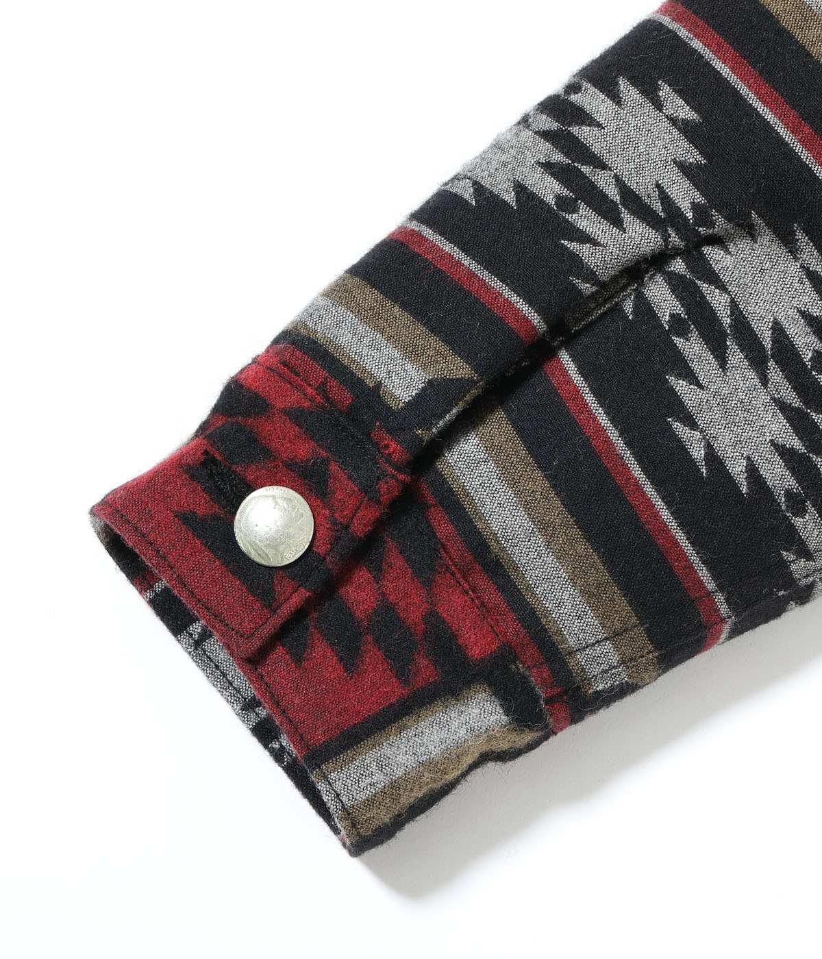 Lot No. SC15827 / NATIVE AMERICAN WOOL COTTON JACQUARD PADDED WORK COAT