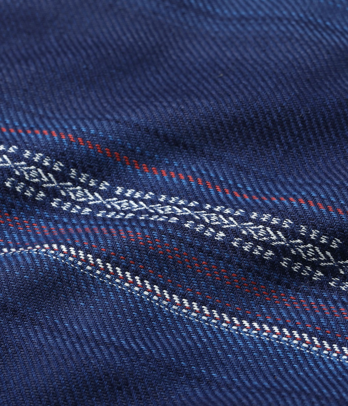 Lot No. SC15828 / NATIVE AMERICAN INDIGO DOBBY WORK VEST BOA LINING