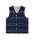 Lot No. SC15828 / NATIVE AMERICAN INDIGO DOBBY WORK VEST BOA LINING