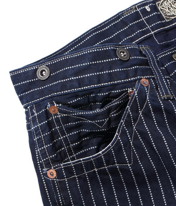 2025ǯ78 / Lot No. SC51443 / FICTION ROMANCE 9oz. WABASH STRIPE ZIP FLY SHORTS