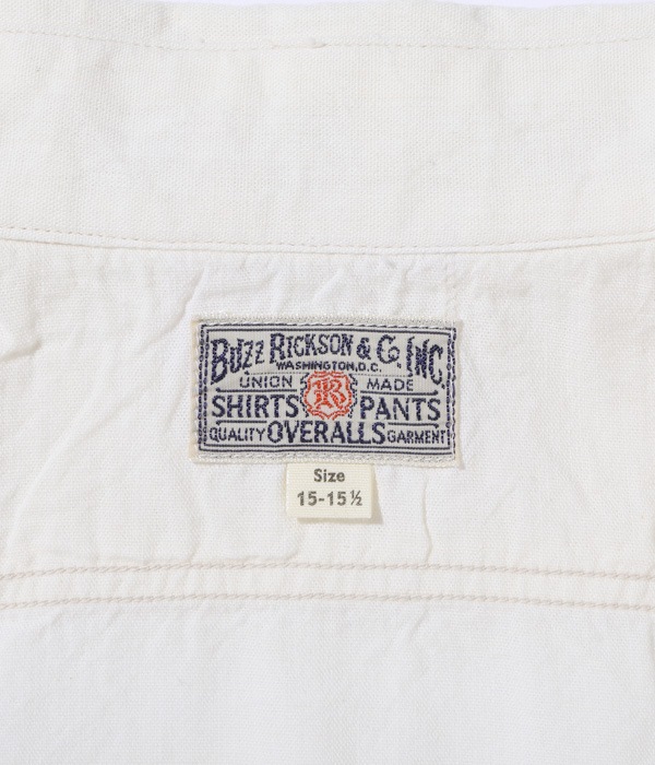 Lot No. BR35857 / WHITE CHAMBRAY WORK SHIRT (SHORT SLEEVE)