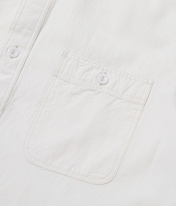 Lot No. BR35857 / WHITE CHAMBRAY WORK SHIRT (SHORT SLEEVE)