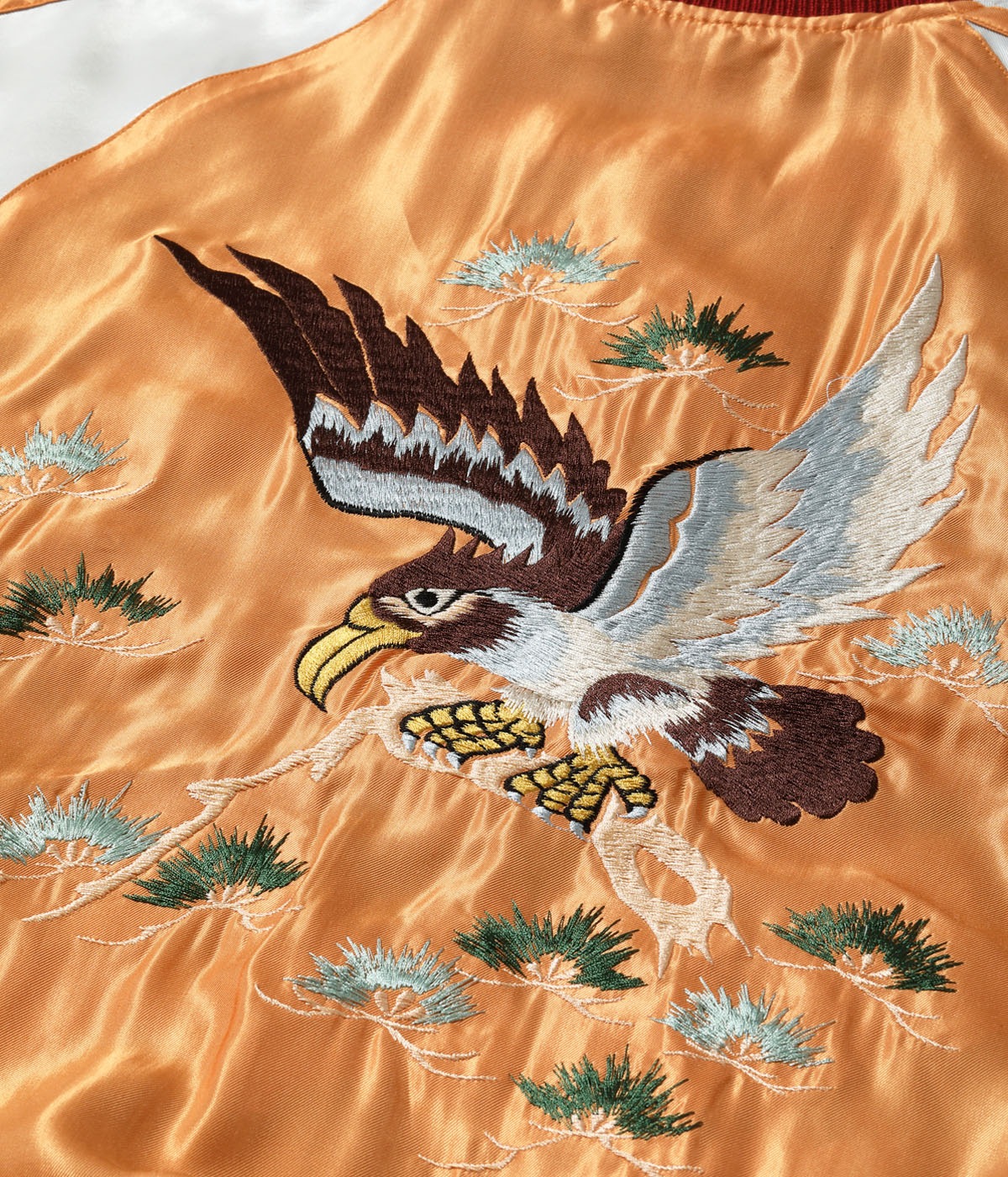 Lot No. TT15682-119 / Early 1950s Style Acetate Souvenir Jacket ��WHITE DRAGON�� �� ��EAGLE��