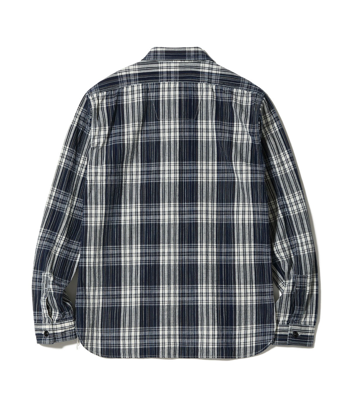 Lot No. SC29670 / FICTION ROMANCE 6oz. INDIGO CHECK WORK SHIRT