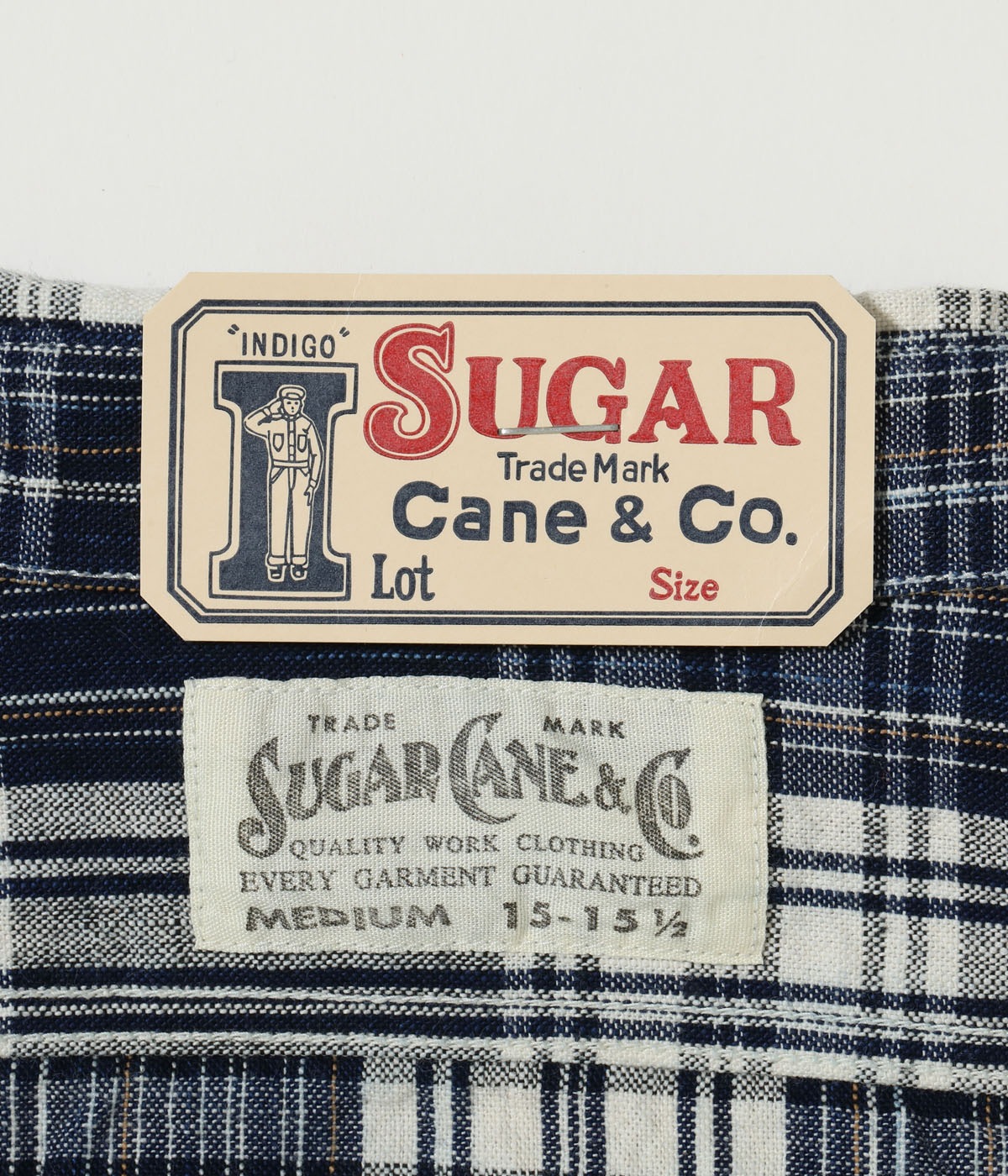 Lot No. SC29670 / FICTION ROMANCE 6oz. INDIGO CHECK WORK SHIRT