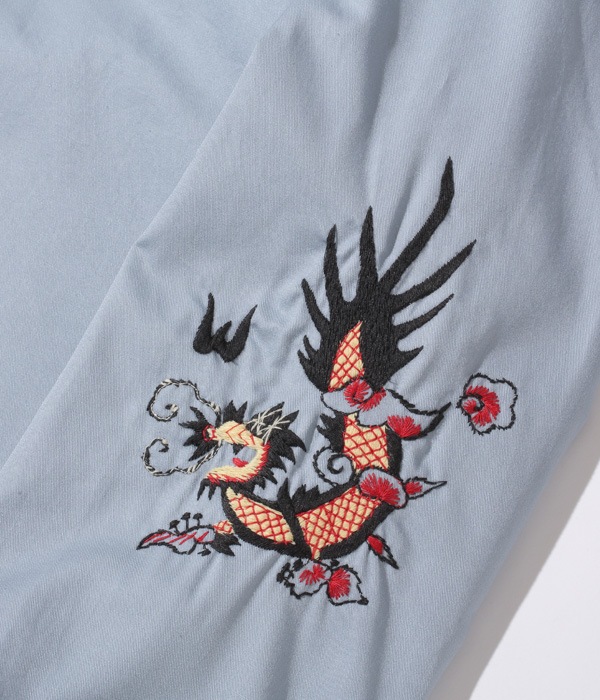 Lot No. TT14898-124 / Late 1960s Style Cotton Vietnam Jacket SKULL (LIGHT BLUE)