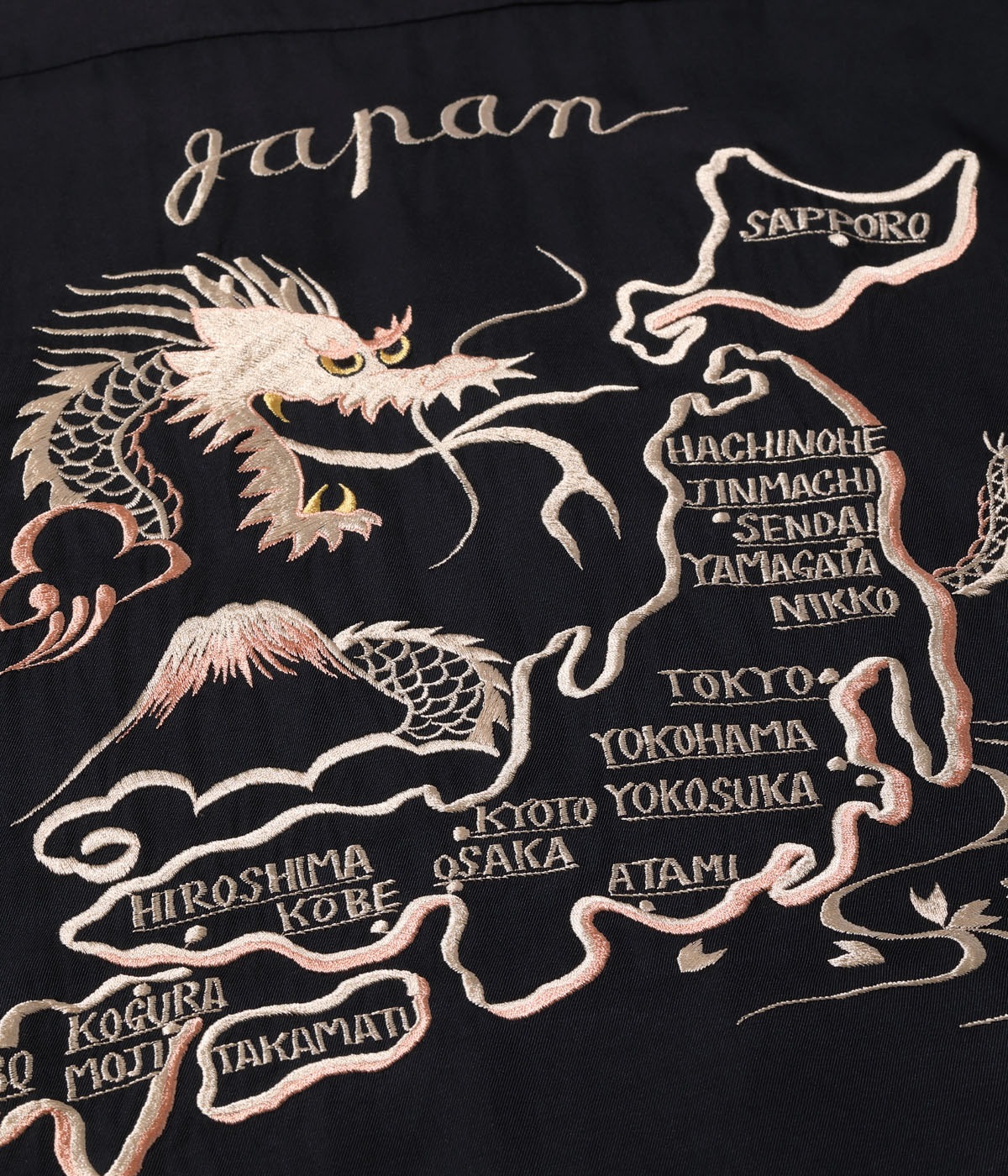 Lot No. TT39303 / SUKA BOWLING SHIRT DRAGON & JAPAN MAP