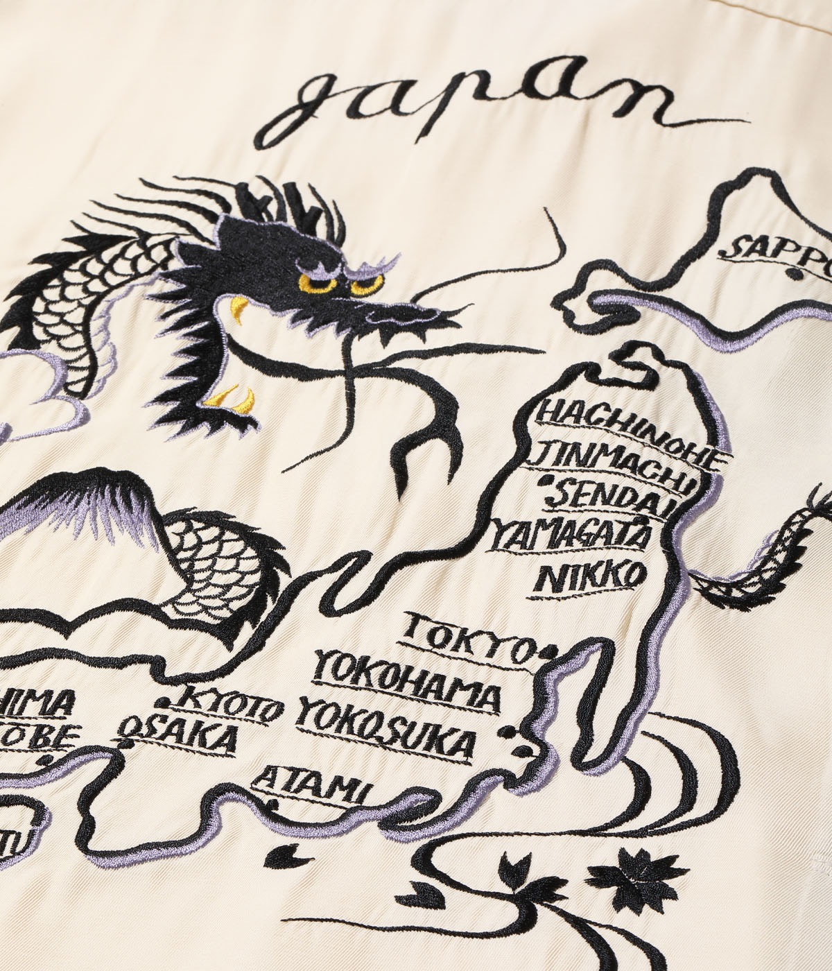 Lot No. TT39303 / SUKA BOWLING SHIRT DRAGON & JAPAN MAP