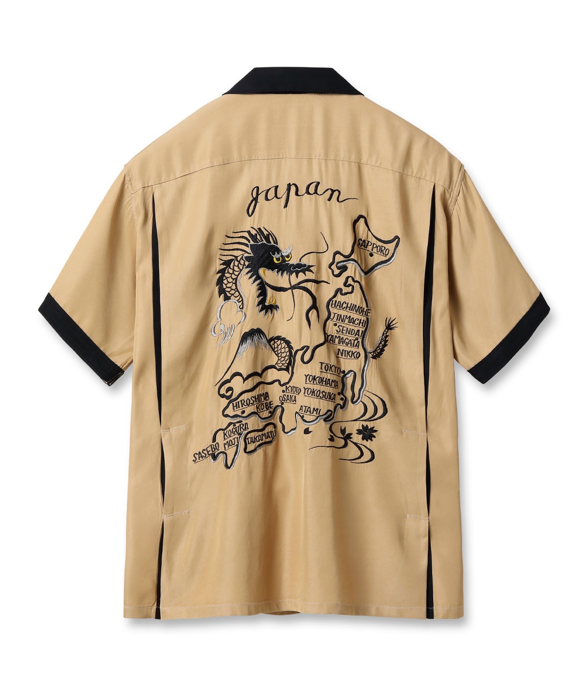 Lot No. TT39303 / SUKA BOWLING SHIRT DRAGON & JAPAN MAP