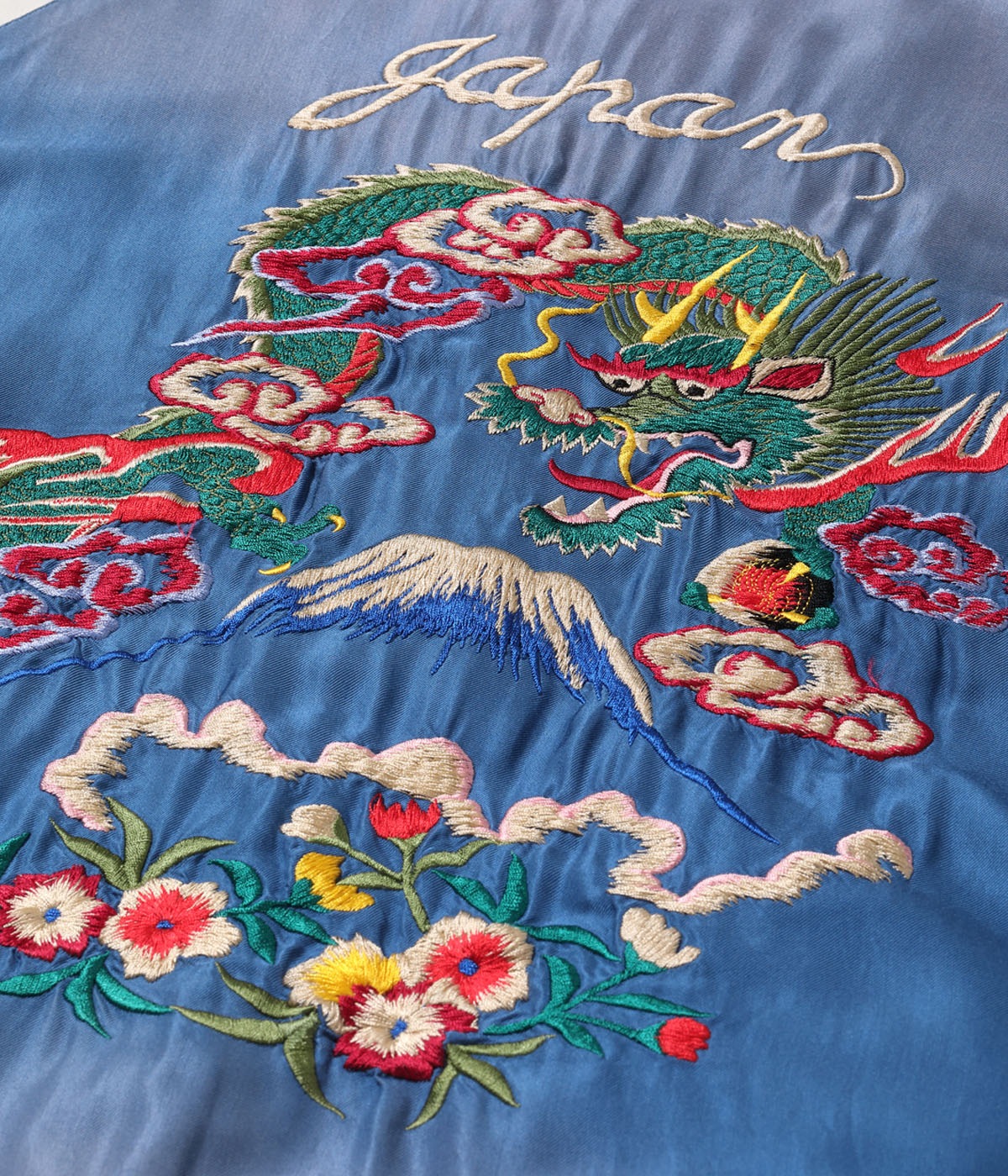 Lot No. TT15545-119 / Early 1950s Style Acetate Souvenir Jacket EAGLE & DRAGON  GREEN DRAGON (AGING MODEL)