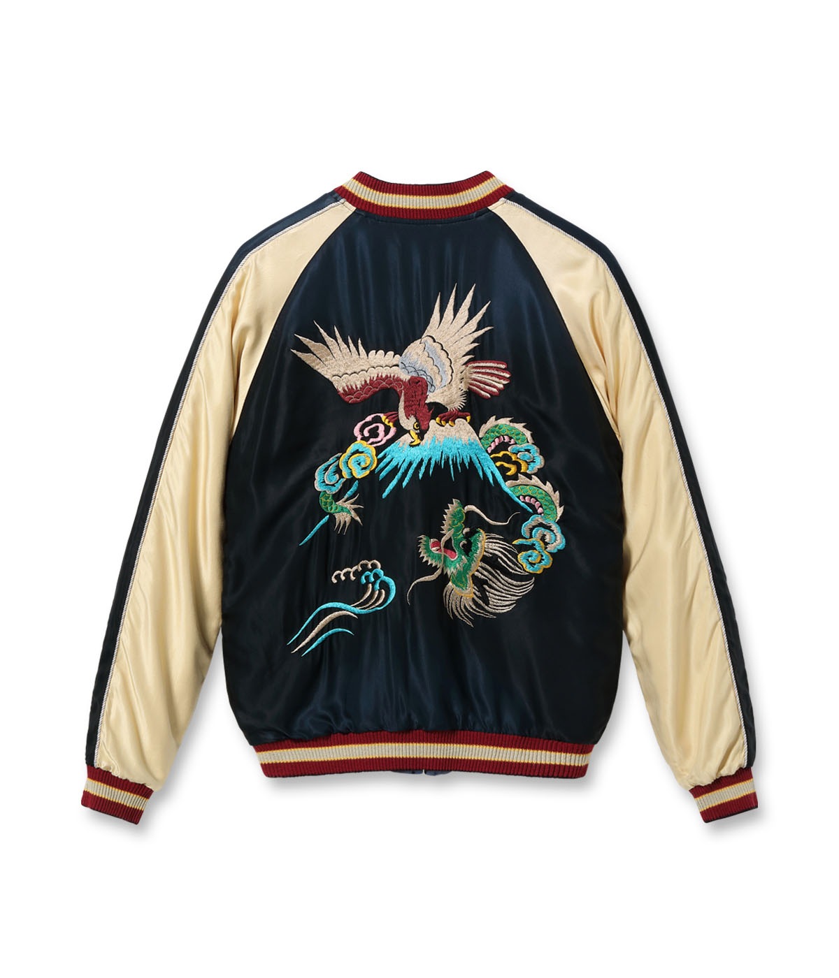 Lot No. TT15545-119 / Early 1950s Style Acetate Souvenir Jacket EAGLE & DRAGON  GREEN DRAGON (AGING MODEL)