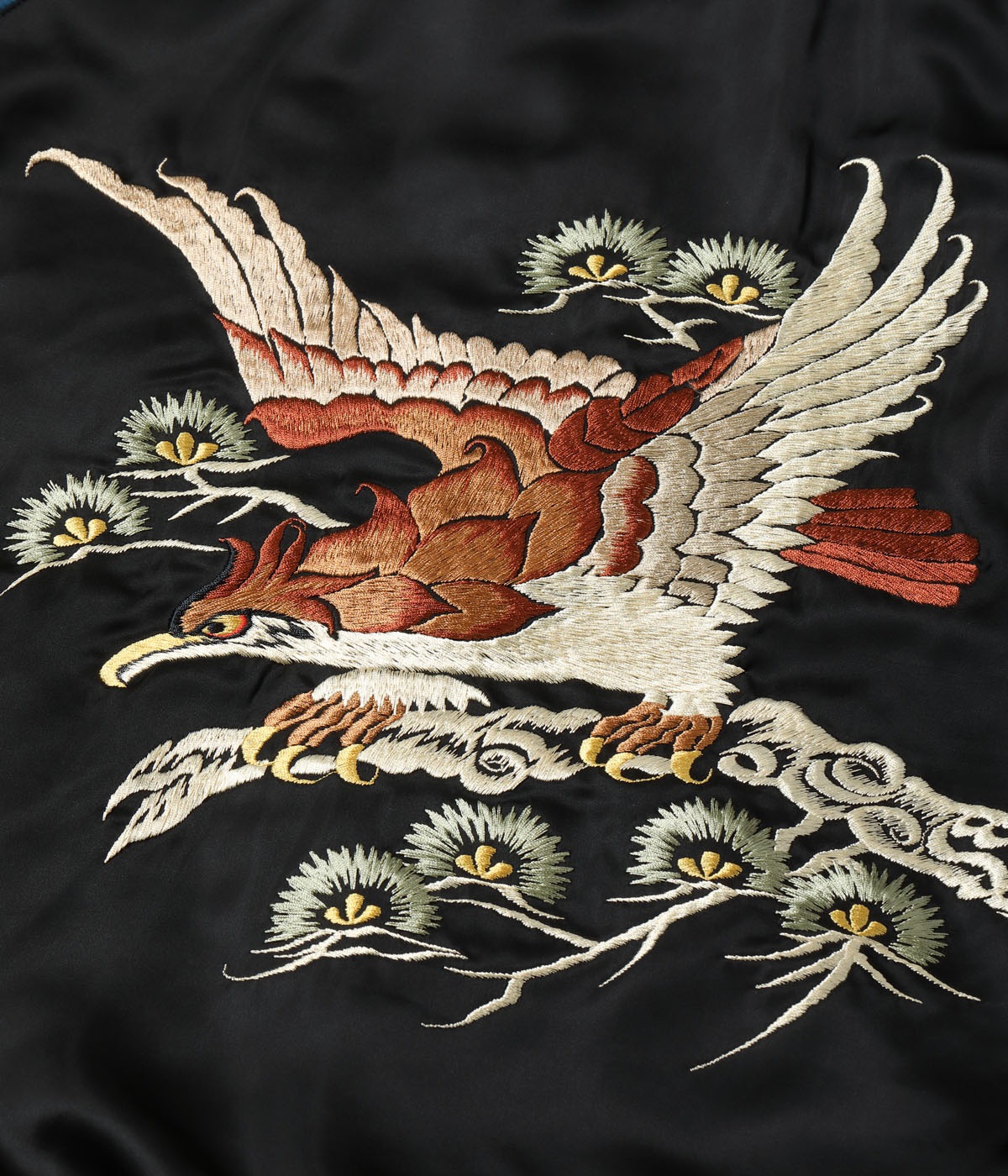 Lot No. TT15717-119 / Early 1950s Style Rayon Brocade  Acetate Souvenir Jacket TOYO ENTERPRISE 60th Anniversary Special Edition TIGER & DRAGON (BROCADE)  EAGLE
