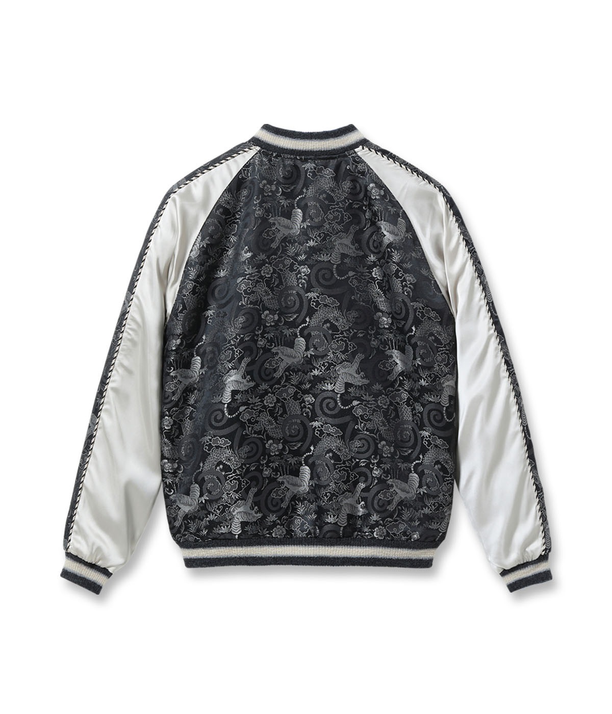 Lot No. TT15717-119 / Early 1950s Style Rayon Brocade  Acetate Souvenir Jacket TOYO ENTERPRISE 60th Anniversary Special Edition TIGER & DRAGON (BROCADE)  EAGLE