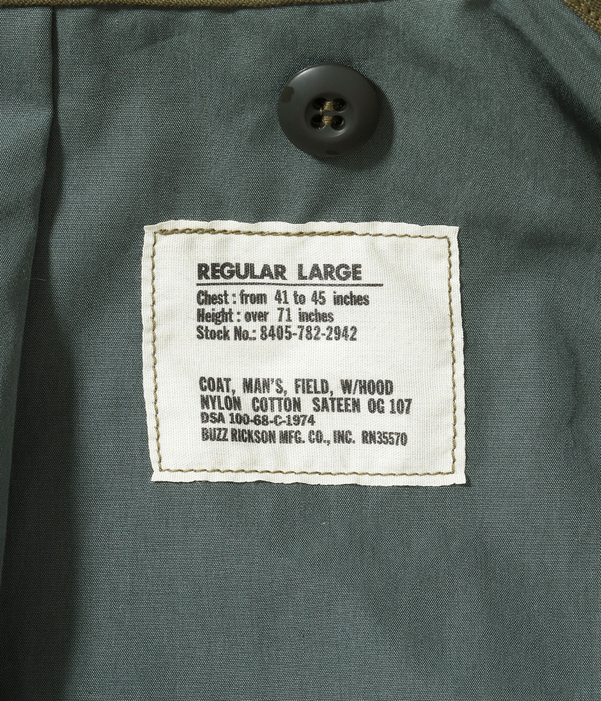 2026ǯ7��29������ / Lot No. BR15918 / Type M-65 ��BUZZ RICKSON MFG. CO., INC.�� ARMOR IN COMMAND