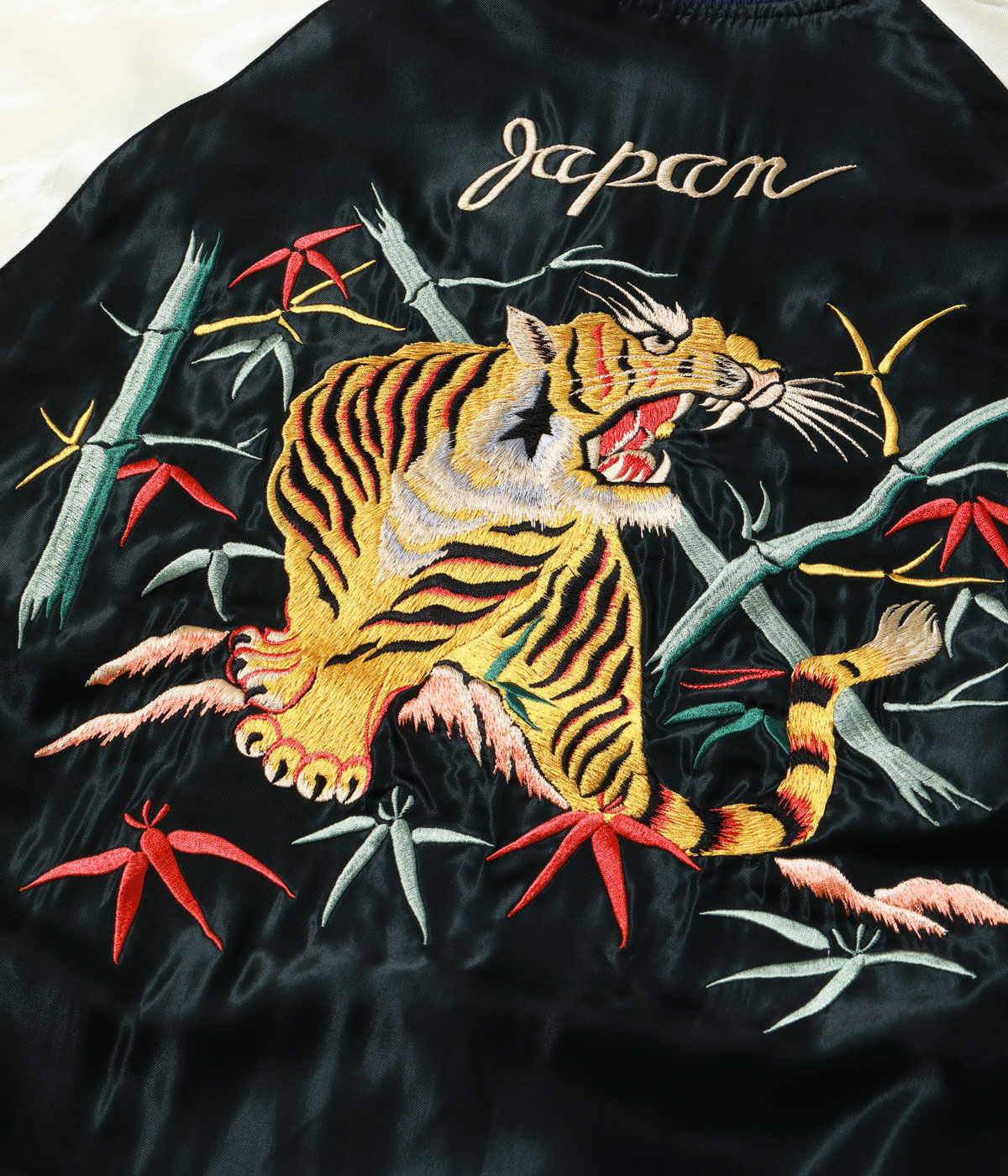 Lot No. TT15975-128 / Mid 1950s Style Velveteen (Two-tone) �� Acetate Souvenir Jacket ��BLUE EAGLE�� �� ��ROARING TIGER��