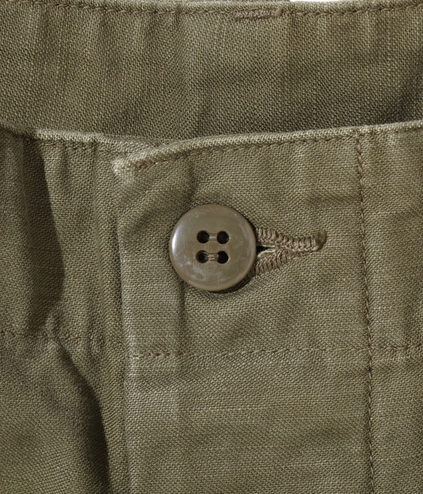 2025ǯ63 / Lot No. BR51735 / TROUSERS, MEN'S, COTTON SATEEN OLIVE GREEN QM SHADE 107, TYPE , CLASS SHORTS