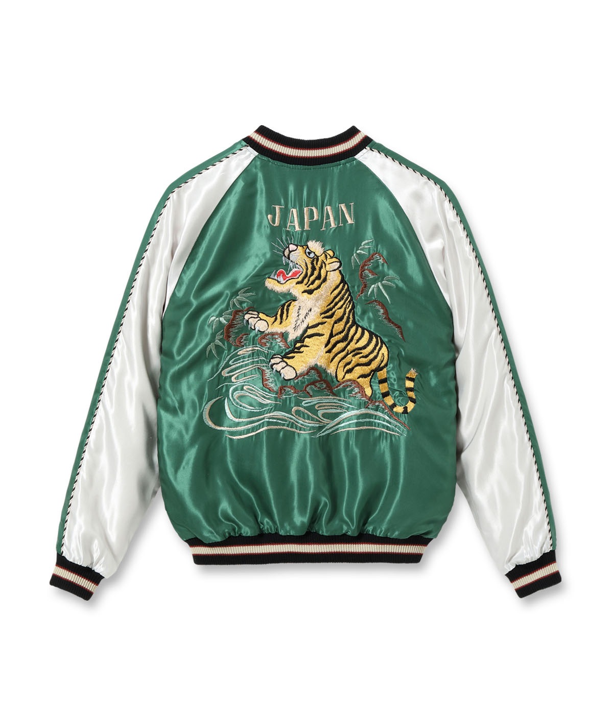 Lot No. TT15682-145 / Early 1950s Style Acetate Souvenir Jacket ��ROARING TIGER�� �� ��JAPAN MAP��