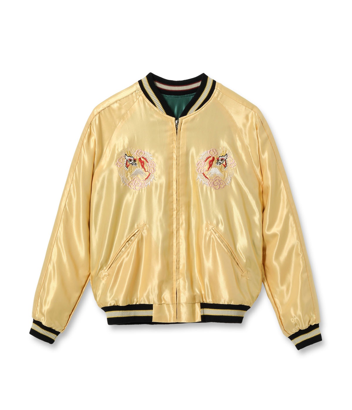 Lot No. TT15682-145 / Early 1950s Style Acetate Souvenir Jacket ��ROARING TIGER�� �� ��JAPAN MAP��