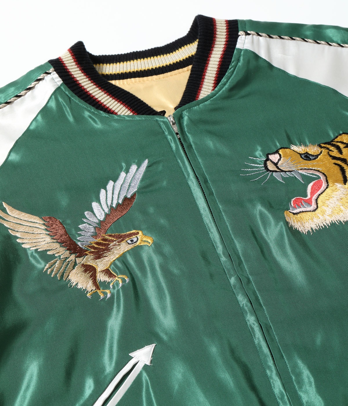 Lot No. TT15682-145 / Early 1950s Style Acetate Souvenir Jacket ��ROARING TIGER�� �� ��JAPAN MAP��