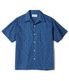 Lot No. SC39511 / FICTION ROMANCE 3.5oz. INDIGO PRINT OPEN SHIRT