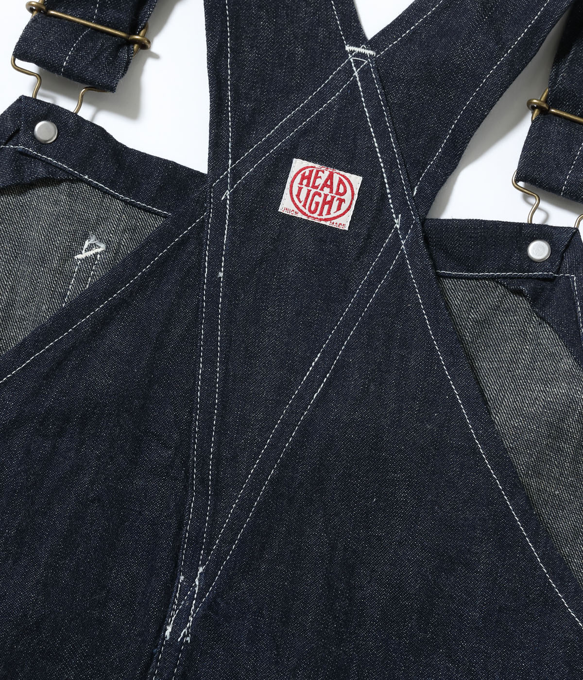 2025ǯ12������ͽ�� / Lot No. HD42611 / HEADLIGHT 9.5oz. SPECIAL WEAVE DENIM HIGH BACK OVERALLS
